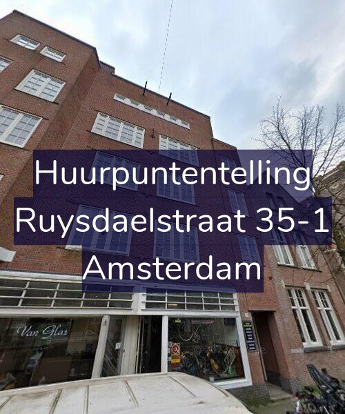 Foto gevel Huurpuntentelling voor Ruysdaelstraat 35-1, Amsterdam