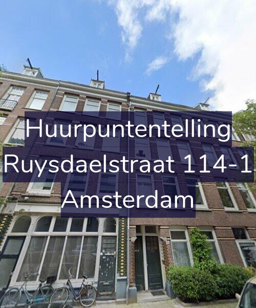 Foto gevel Huurpuntentelling voor Ruysdaelstraat 114-1, Amsterdam