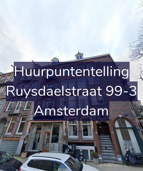 Foto gevel Huurpuntentelling voor Ruysdaelstraat 99-3, Amsterdam