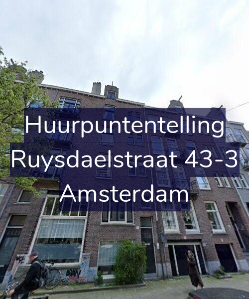 Foto gevel Huurpuntentelling voor Ruysdaelstraat 43-3, Amsterdam