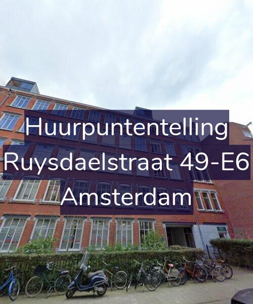 Foto gevel Huurpuntentelling voor Ruysdaelstraat 49-E6, Amsterdam