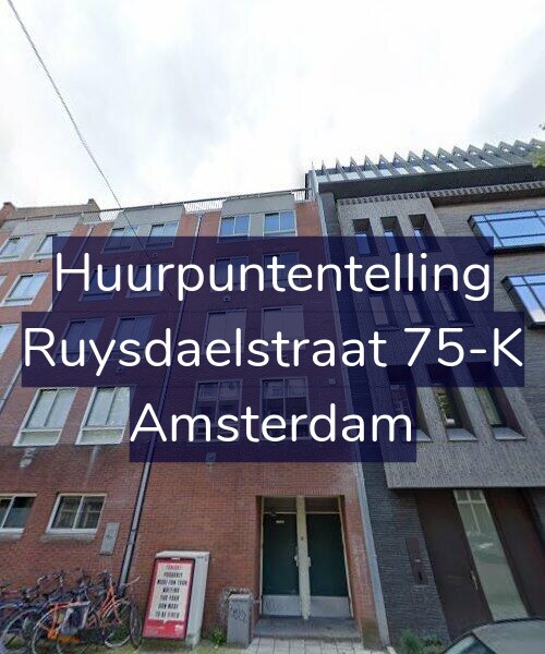 Foto gevel Huurpuntentelling voor Ruysdaelstraat 75-K, Amsterdam