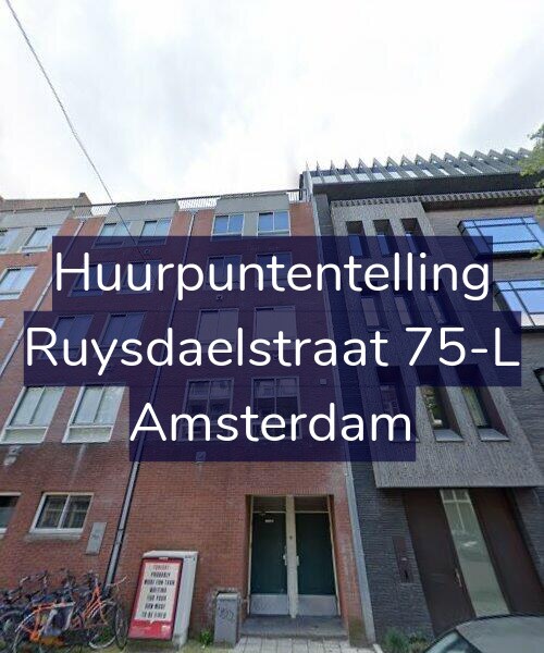 Foto gevel Huurpuntentelling voor Ruysdaelstraat 75-L, Amsterdam