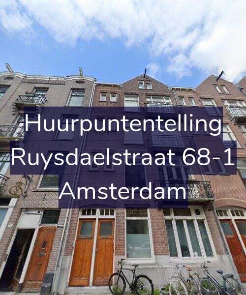 Foto gevel Huurpuntentelling voor Ruysdaelstraat 68-1, Amsterdam