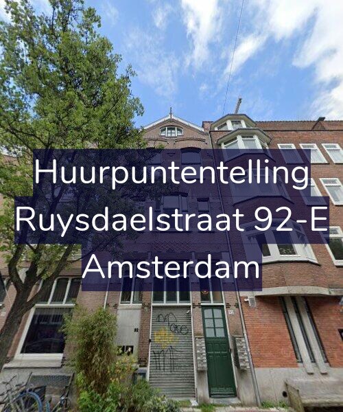 Foto gevel Huurpuntentelling voor Ruysdaelstraat 92-E, Amsterdam