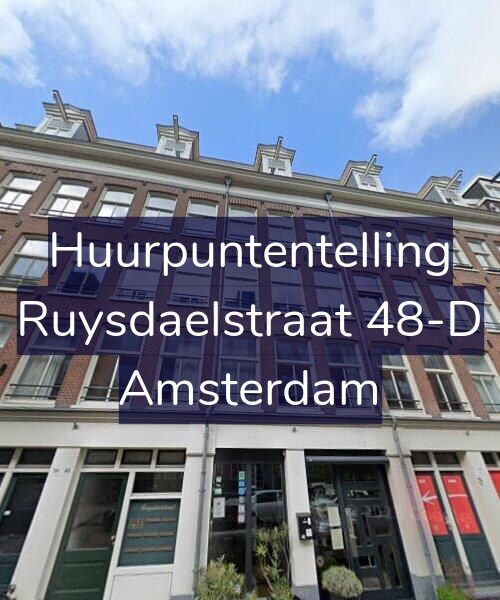 Foto gevel Huurpuntentelling voor Ruysdaelstraat 48-D, Amsterdam