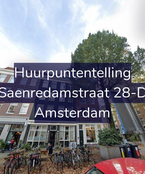 Foto gevel Huurpuntentelling voor Saenredamstraat 28-D, Amsterdam
