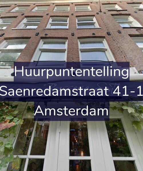 Foto gevel Huurpuntentelling voor Saenredamstraat 41-1, Amsterdam