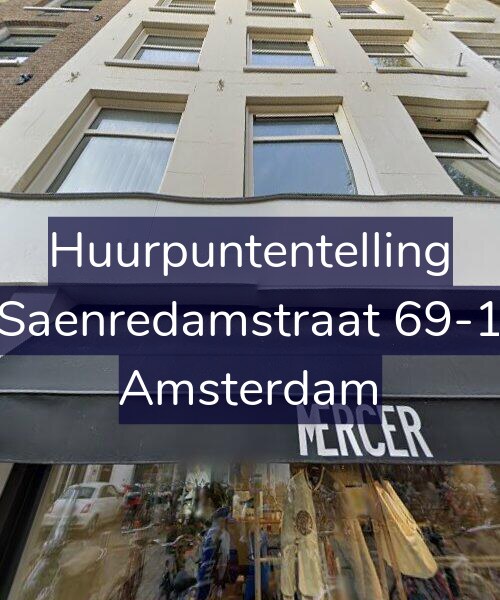 Foto gevel Huurpuntentelling voor Saenredamstraat 69-1, Amsterdam