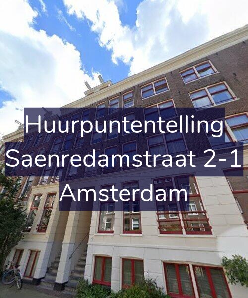 Foto gevel Huurpuntentelling voor Saenredamstraat 2-1, Amsterdam