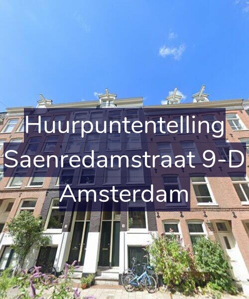 Foto gevel Huurpuntentelling voor Saenredamstraat 9-D, Amsterdam