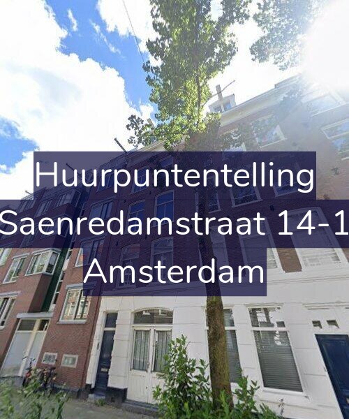 Foto gevel Huurpuntentelling voor Saenredamstraat 14-1, Amsterdam