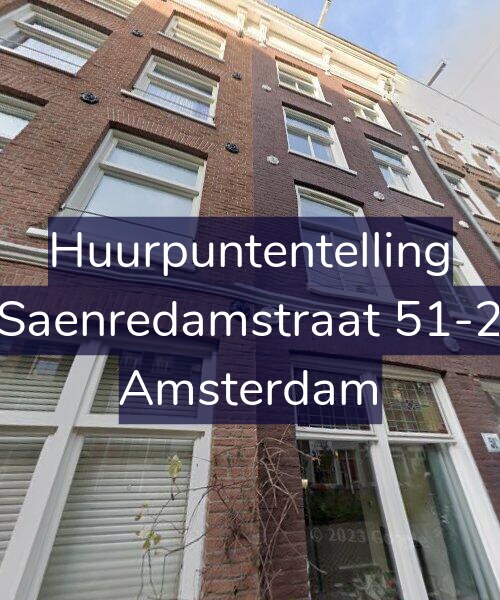 Foto gevel Huurpuntentelling voor Saenredamstraat 51-2, Amsterdam