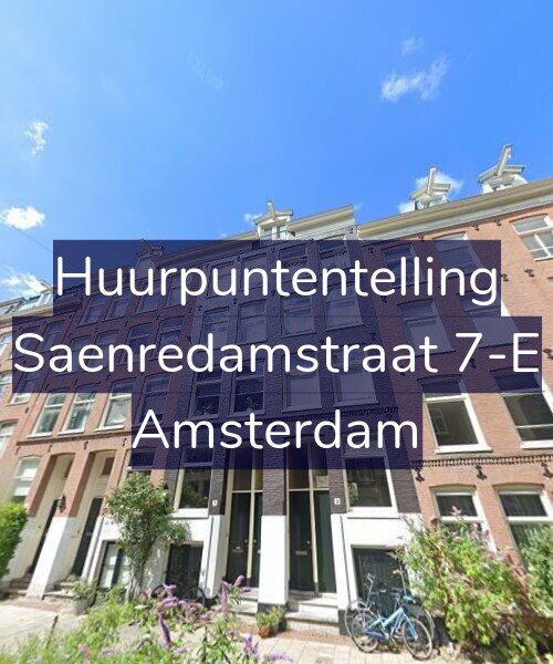 Foto gevel Huurpuntentelling voor Saenredamstraat 7-E, Amsterdam