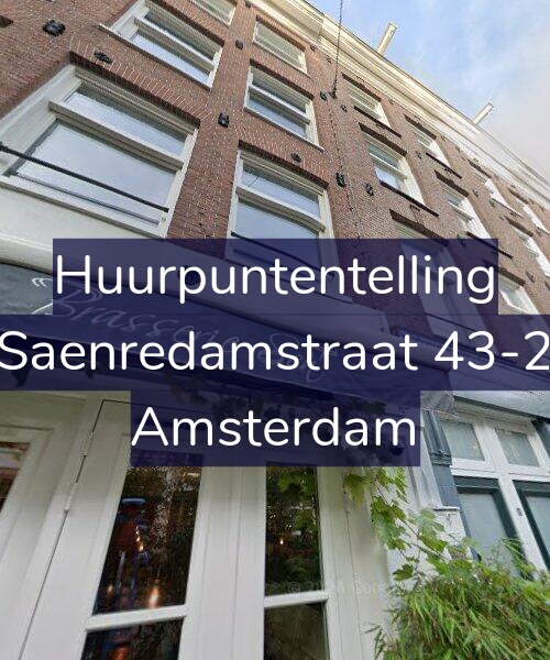 Foto gevel Huurpuntentelling voor Saenredamstraat 43-2, Amsterdam