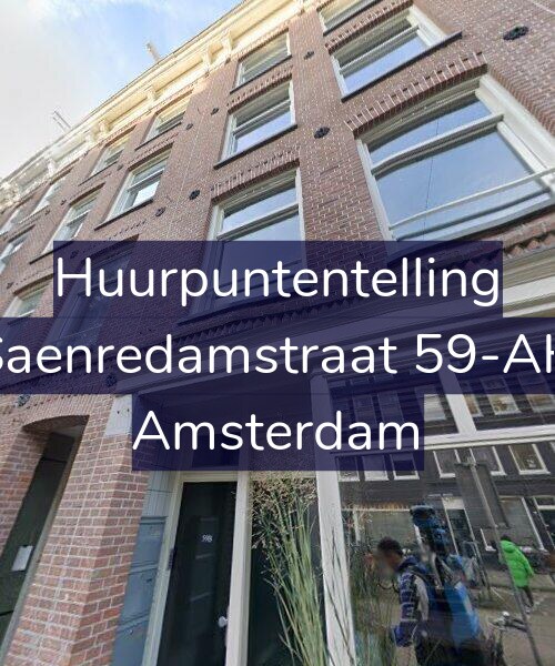 Foto gevel Huurpuntentelling voor Saenredamstraat 59-AH, Amsterdam