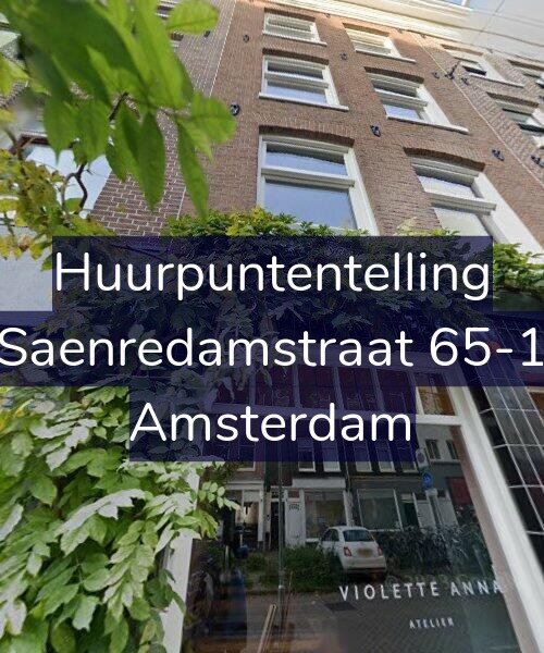Foto gevel Huurpuntentelling voor Saenredamstraat 65-1, Amsterdam