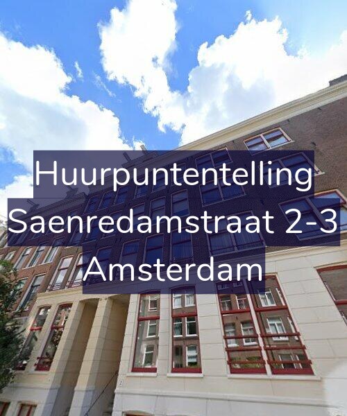 Foto gevel Huurpuntentelling voor Saenredamstraat 2-3, Amsterdam