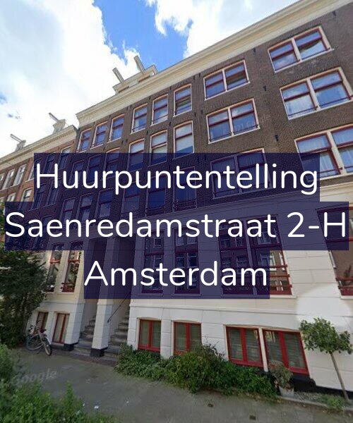 Foto gevel Huurpuntentelling voor Saenredamstraat 2-H, Amsterdam