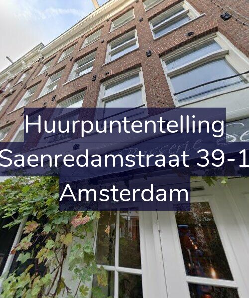 Foto gevel Huurpuntentelling voor Saenredamstraat 39-1, Amsterdam