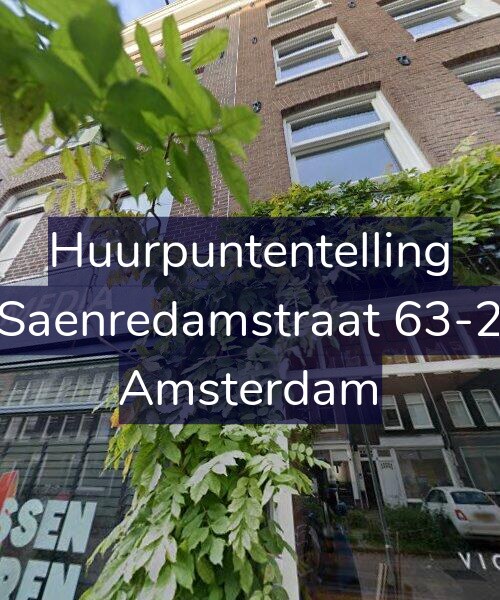 Foto gevel Huurpuntentelling voor Saenredamstraat 63-2, Amsterdam