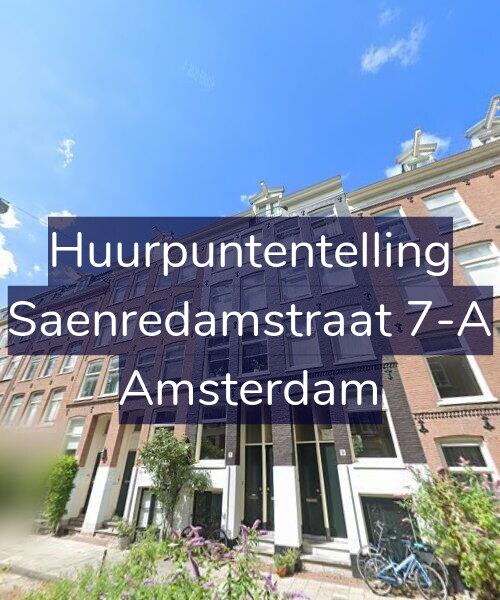 Foto gevel Huurpuntentelling voor Saenredamstraat 7-A, Amsterdam