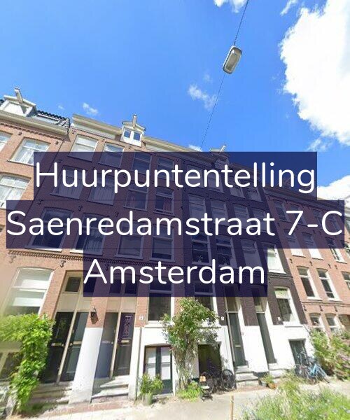 Foto gevel Huurpuntentelling voor Saenredamstraat 7-C, Amsterdam