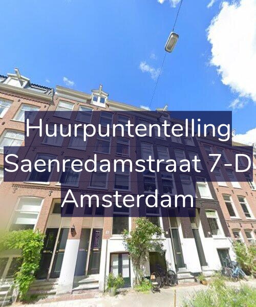 Foto gevel Huurpuntentelling voor Saenredamstraat 7-D, Amsterdam