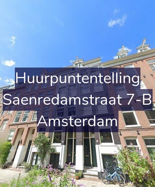 Foto gevel Huurpuntentelling voor Saenredamstraat 7-B, Amsterdam