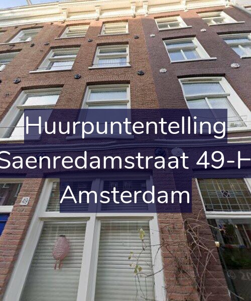 Foto gevel Huurpuntentelling voor Saenredamstraat 49-H, Amsterdam