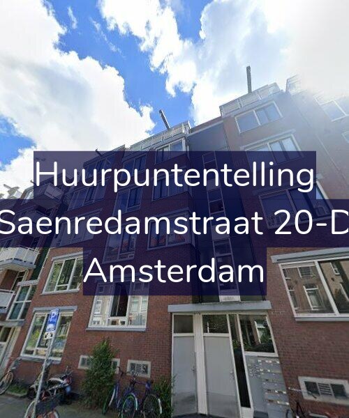 Foto gevel Huurpuntentelling voor Saenredamstraat 20-D, Amsterdam