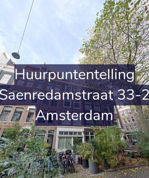 Foto gevel Huurpuntentelling voor Saenredamstraat 33-2, Amsterdam