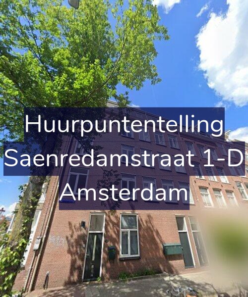 Foto gevel Huurpuntentelling voor Saenredamstraat 1-D, Amsterdam