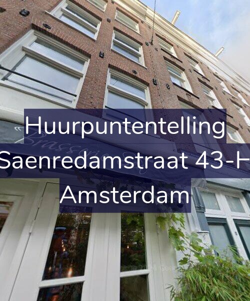 Foto gevel Huurpuntentelling voor Saenredamstraat 43-H, Amsterdam