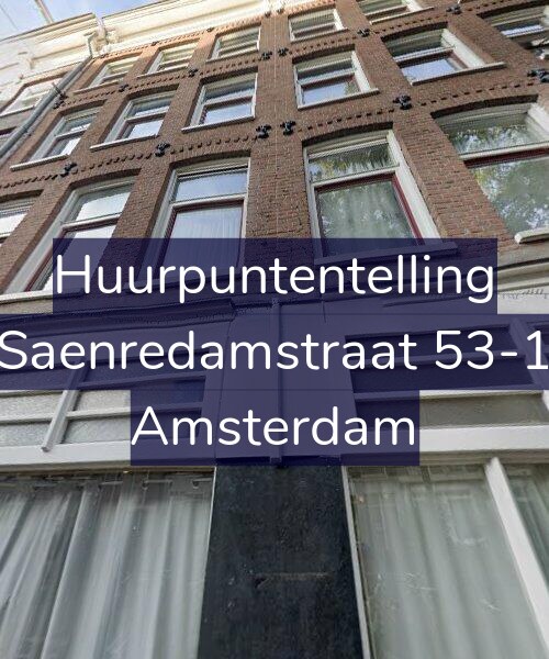 Foto gevel Huurpuntentelling voor Saenredamstraat 53-1, Amsterdam