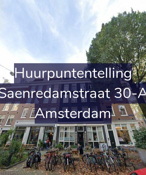 Foto gevel Huurpuntentelling voor Saenredamstraat 30-A, Amsterdam