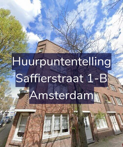 Foto gevel Huurpuntentelling voor Saffierstraat 1-B, Amsterdam