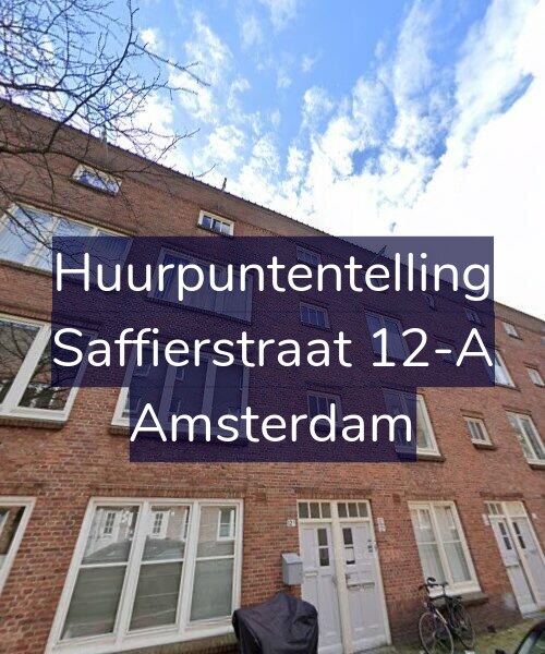 Foto gevel Huurpuntentelling voor Saffierstraat 12-A, Amsterdam