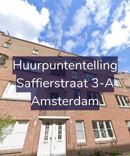 Foto gevel Huurpuntentelling voor Saffierstraat 3-A, Amsterdam