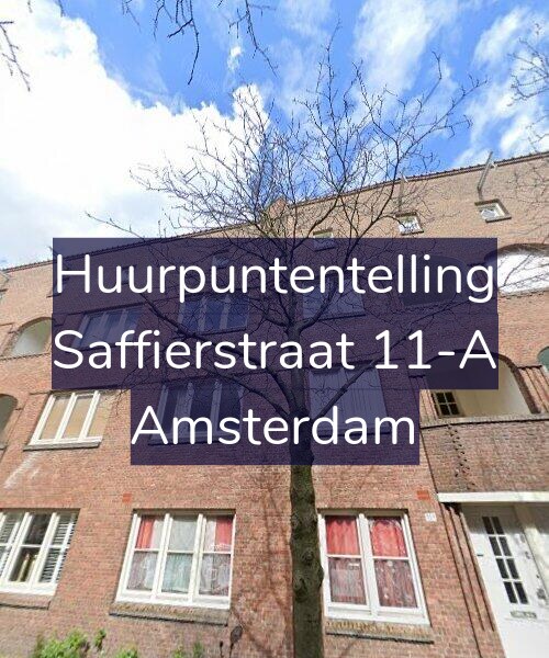 Foto gevel Huurpuntentelling voor Saffierstraat 11-A, Amsterdam