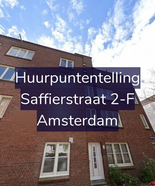 Foto gevel Huurpuntentelling voor Saffierstraat 2-F, Amsterdam