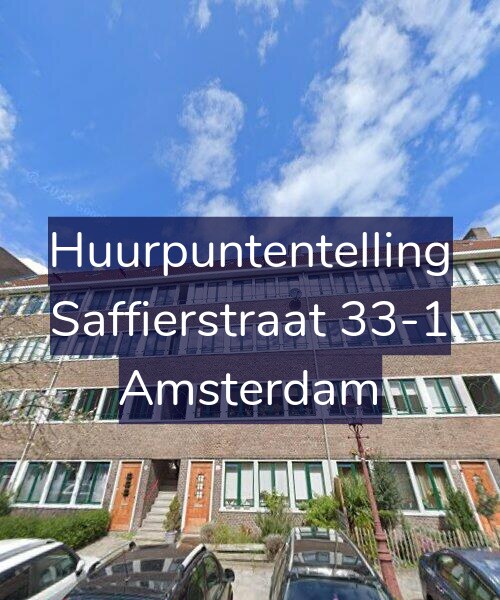 Foto gevel Huurpuntentelling voor Saffierstraat 33-1, Amsterdam