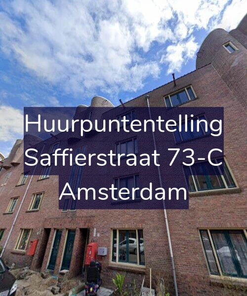 Foto gevel Huurpuntentelling voor Saffierstraat 73-C, Amsterdam