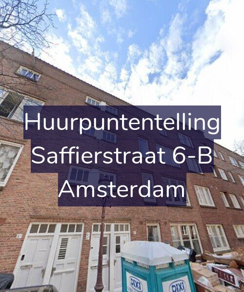 Foto gevel Huurpuntentelling voor Saffierstraat 6-B, Amsterdam