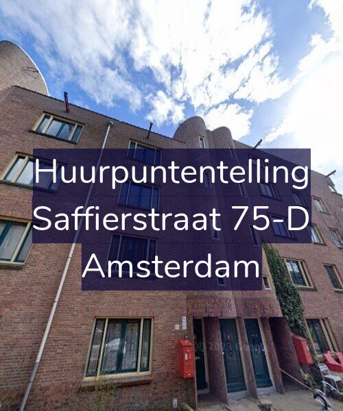 Foto gevel Huurpuntentelling voor Saffierstraat 75-D, Amsterdam
