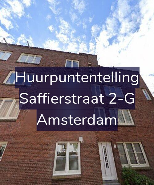 Foto gevel Huurpuntentelling voor Saffierstraat 2-G, Amsterdam