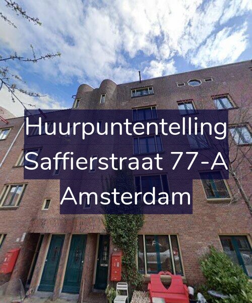 Foto gevel Huurpuntentelling voor Saffierstraat 77-A, Amsterdam