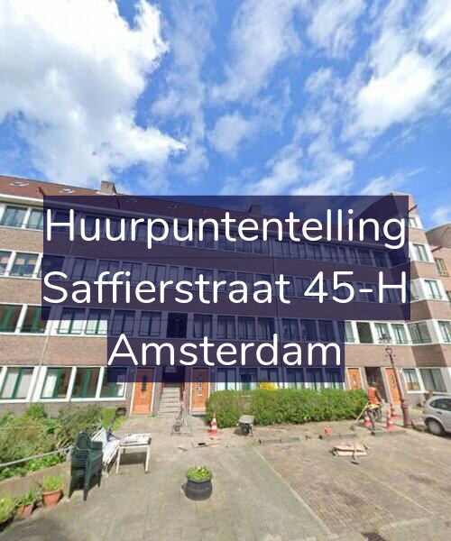 Foto gevel Huurpuntentelling voor Saffierstraat 45-H, Amsterdam