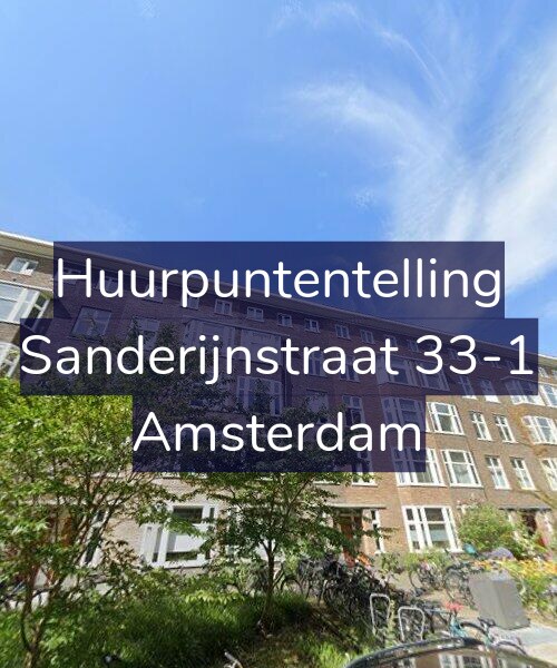 Foto gevel Huurpuntentelling voor Sanderijnstraat 33-1, Amsterdam