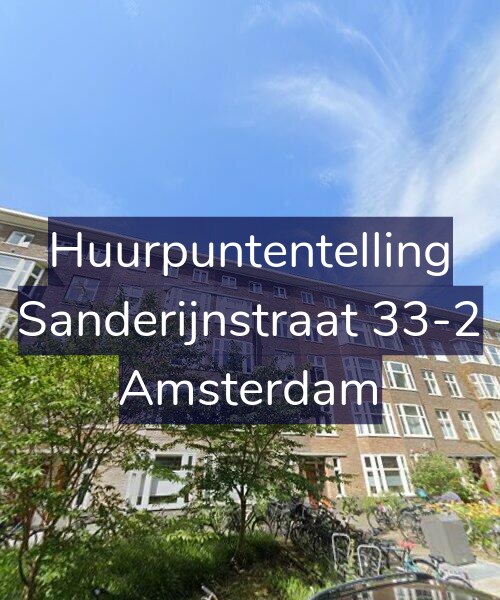 Foto gevel Huurpuntentelling voor Sanderijnstraat 33-2, Amsterdam